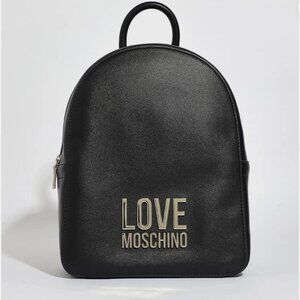 LOVE MOSCHINO WOMEN'S HANDBAG BAG BORSA BONDED PU NERO JC4109PP1FLJ000A